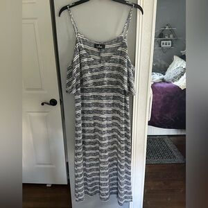 Sleeveless Midi Striped Bodycon Dress